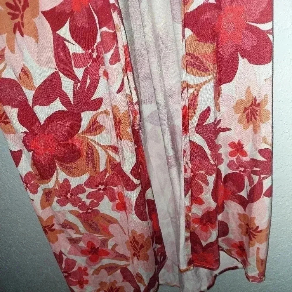 NWT Free People Dress Mimi Printed Floral Tropical Midi Cinch Slit Size Small - Picture 7 of 9
